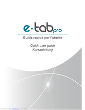E-TAB E-TAB PRO Quick User Manual