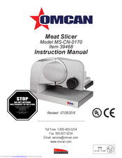 Omcan MS-CN-0170 Instruction Manual
