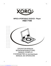 Xoro HSD 7105 Operation Manual