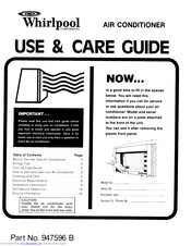Whirlpool 947596 B Use & Care Manual