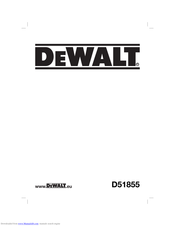 DeWalt D51855 Instructions Manual