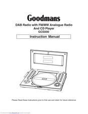 Goodmans GCD200 Instruction Manual