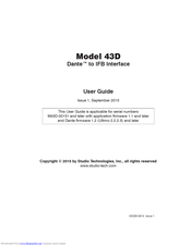 Studio Technologies Model 43D User Manual