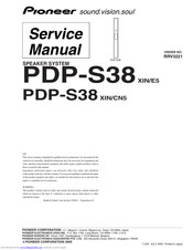 Pioneer PDP-S38 XIN/E5 Service Manual