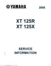 Yamaha XT 125X 2005 Service Information