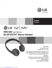 LG HBS-600 User Manual