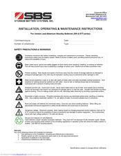SBS SR series Installation, Operating And Maintenance