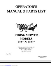 Grasshopper 727T6 Operators Manual & Parts Lists