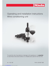 Miele 09 507 300 Operating And Installation Instructions