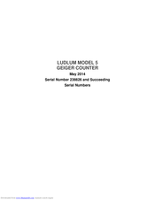 LUDLUM 5 Technical Manual