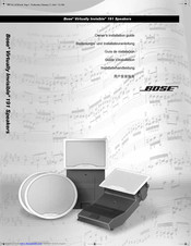 Bose VIRTUALLY INVISIBLE 191 SPEAKERS Owner's Installation Manual