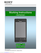 Sony XPERIA micro ST23i Working Instructions