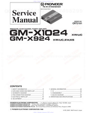 Pioneer GM-X924X1R Service Manual