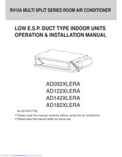Haier Group AD122XLERA Operation & Installation Manual