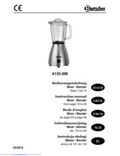 Bartscher A135.009 Instruction Manual