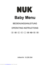 NUK Baby Menu Operating Instructions Manual