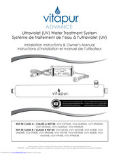 vitapur advance Installation Instructions & Owner's Manual