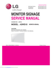 LG 42WS10-BAAL Service Manual