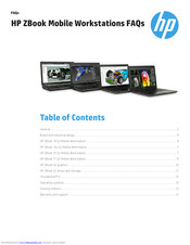 HP ZBook SERIES Faqs