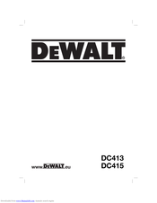 DeWalt DC413 Manual