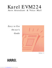 Karel evm224 Owner's Manual