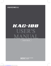 Kurzweil KAG-100 User Manual