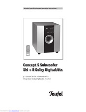 TeufelW + R Concept S SW + R Channel Active Subwoofer With Integrated Dolby Digital/Dts Receiver