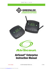 Greenlee AirScout Enterprise Instruction Manual