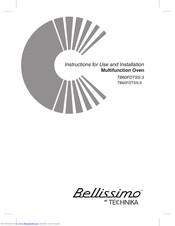 BELLISSIMO TB60FDTSS-3 Instructions For Use And Installation
