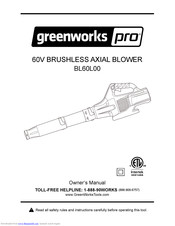 Greenworks BL60L00 Manuals | ManualsLib