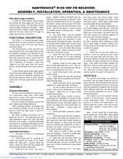 HAMTRONICS R100 Assembly, Installation, Operation & Maintenance