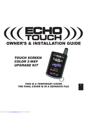 ECHO TOUCH 160 Owner's And Installation Manual