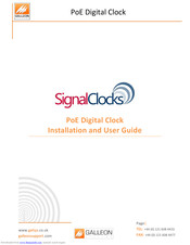 Galleon SignalClocks Installation And User Manual