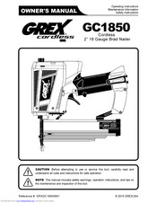 Grex GC1850 Owner's Manual