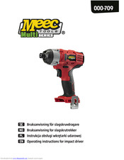 Meec tools 000-709 Operating Instructions Manual