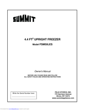 Summit FSM50LES Owner's Manual