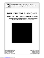 Induction Innovations MINI-DUCTOR VENOM Operating And Safety Instructions Manual