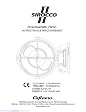 Sirocco 7010CABBX Operating Instructions Manual