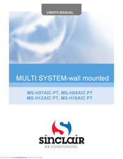 Sinclair MS-H18AIC PT User Manual