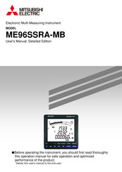 Mitsubishi Electric ME96SSRA-MB User Manual