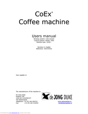 De Jong Duke COEX 9CND SERIES User Manual