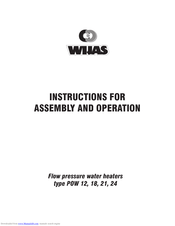 Wijas POW 18 Instructions For Assembly And Operation Manual
