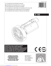 FP Elettronica X 130 Installation And User Manual