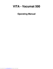 vita Vacumat 500 Operating Manual