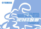 Yamaha RHINO YXR660F Owner's Manual