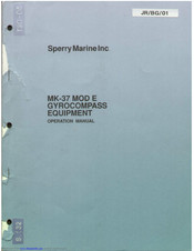 SperryMarine MK-37 Mod E Operation Manual