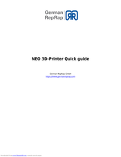 GERMAN REPRAP Neo Quick Manual