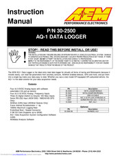 AEM AQ-1 Instruction Manual