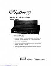 Roland TR-77 User Manual