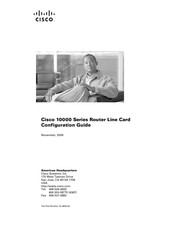 Cisco 10000 Series Configuration Manual